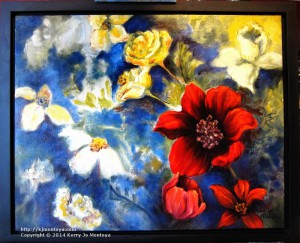 CONSIDER, floral oil painting by Kerry Jo Montoya