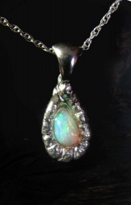 Lightning Ridge Crystal Opal Pendant -Australian Opal, Opal Necklace, Opal Pendant, Sterling Silver, Original Handcrafted Artisan Jewelry