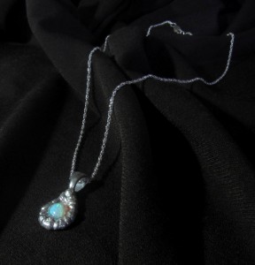 Lightning Ridge Crystal Opal Pendant -Australian Opal, Opal Necklace, Opal Pendant, Sterling Silver, Original Handcrafted Artisan Jewelry